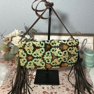 NWT cowhide and leather crossbody bag by jewlery junkie